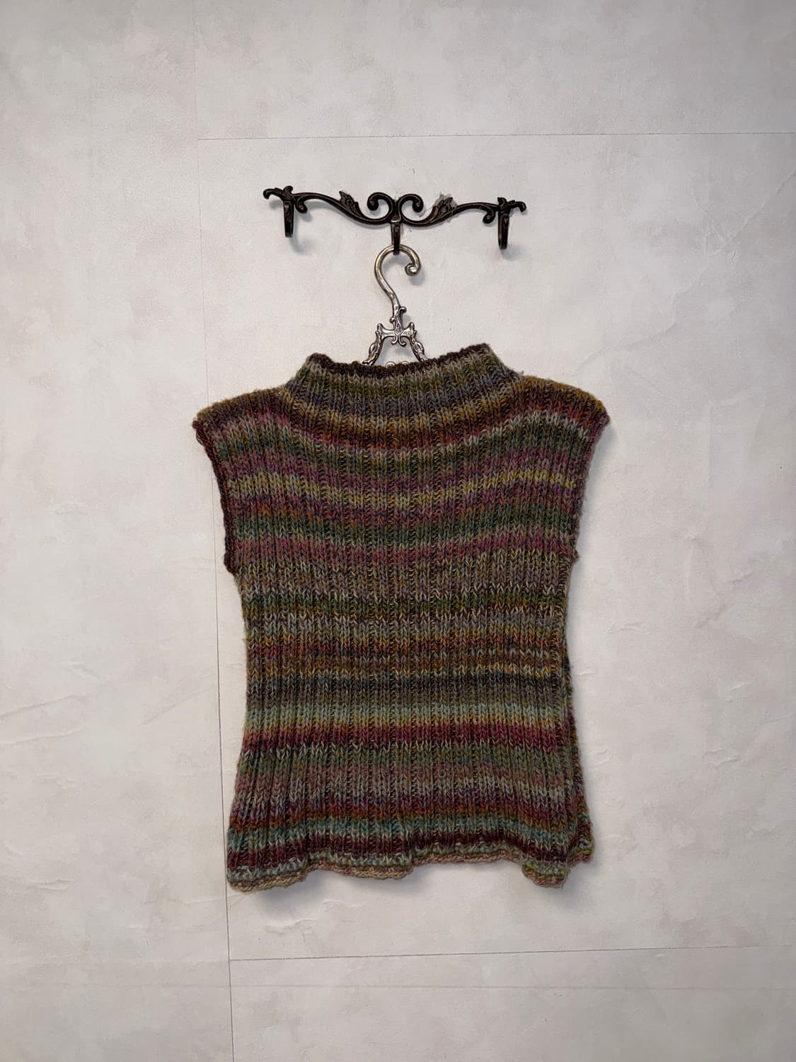 Bohemian color mix flower corsage knit 상품이미지3