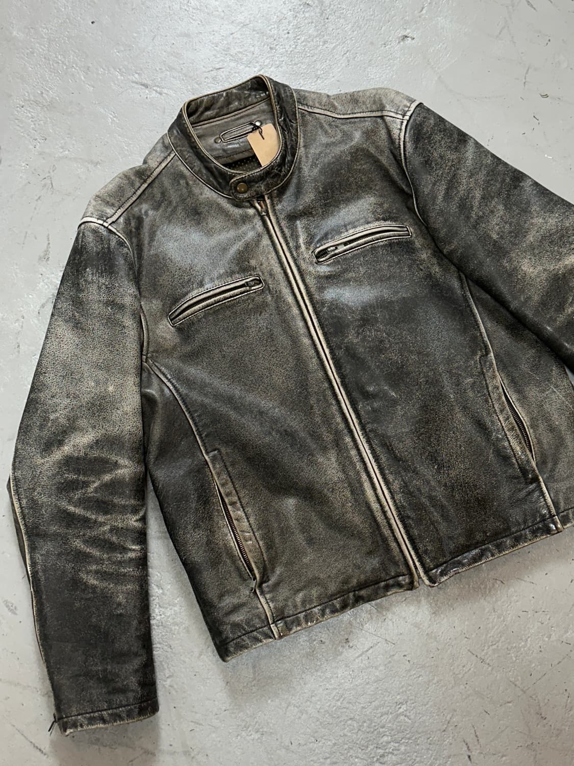00's 빈티지 디스 레더 자켓 빈티지 레더자켓 라이더 자켓 카페레이서 상품이미지5