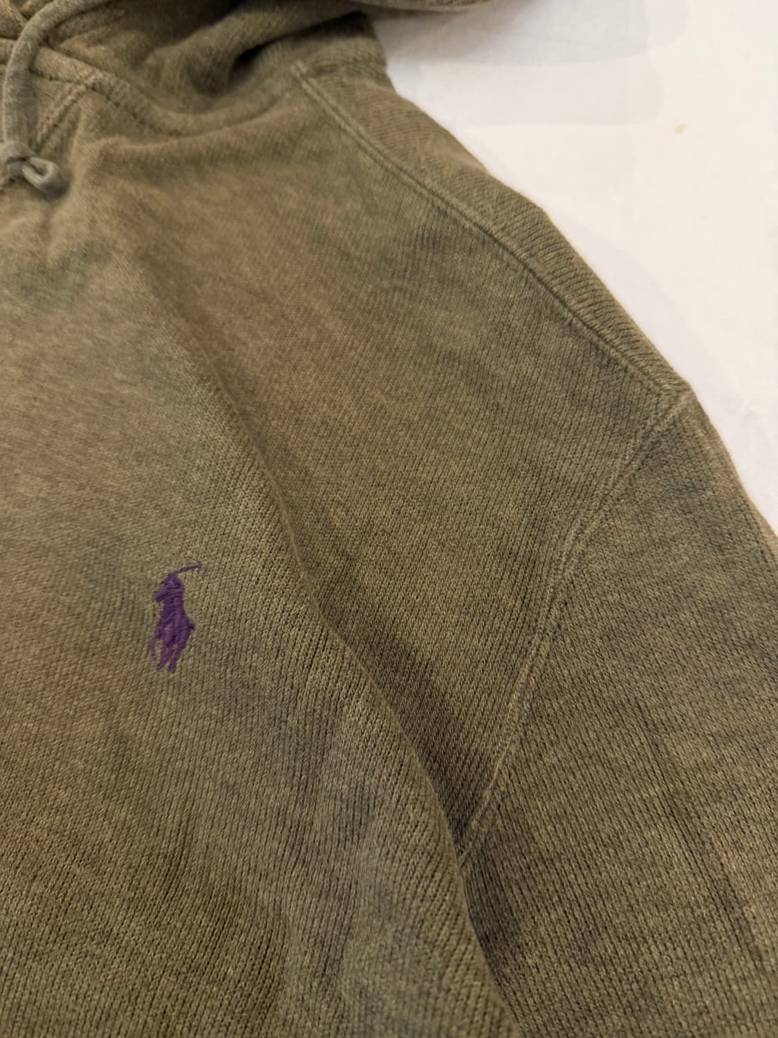 폴로 랄프로렌 와플 니트 후드티 올리브 그린 상품이미지2