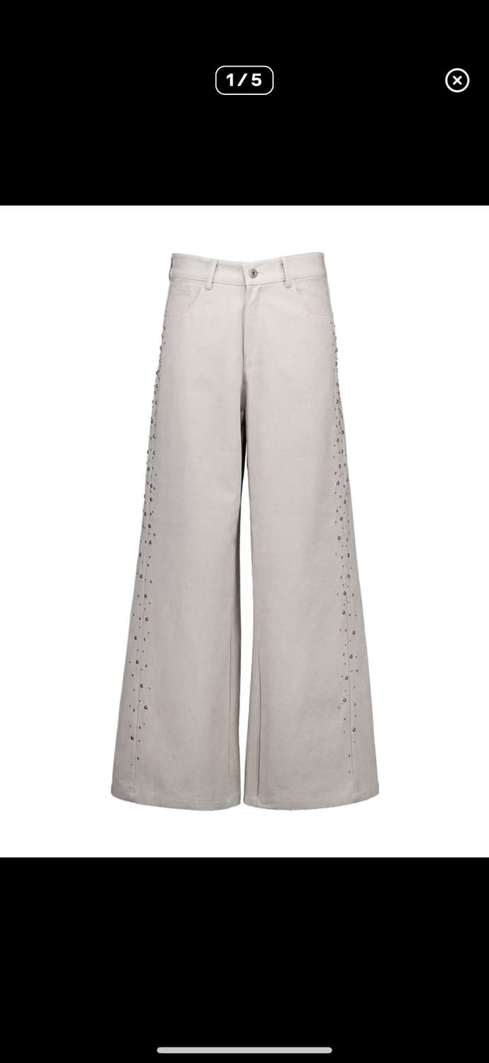 setupexe SIDE BEADS PANTS / GREY / 1 상품이미지1