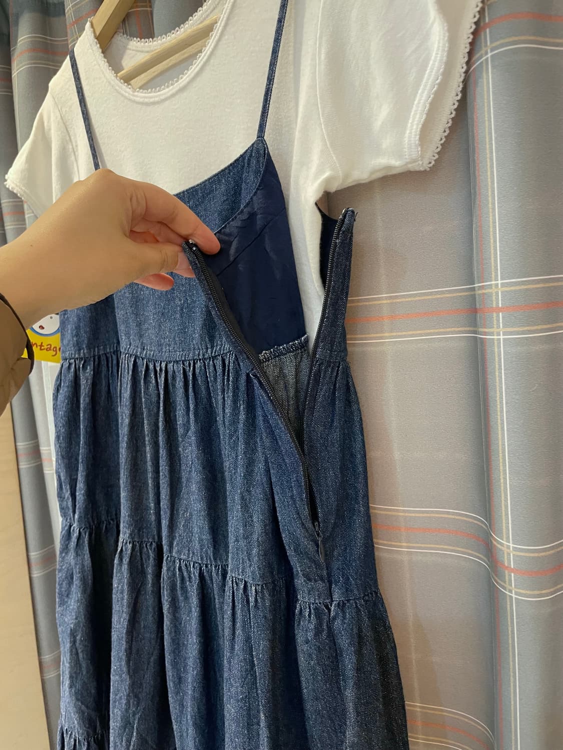 일본빈티지 모리걸 데님캉캉롱원피스 상품이미지2