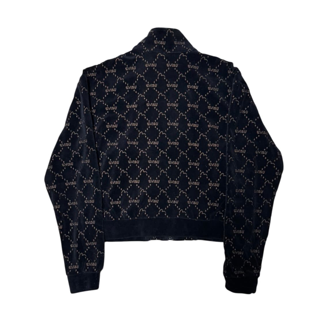 에비수 모노그램 자수 벨벳 집업 상품이미지2