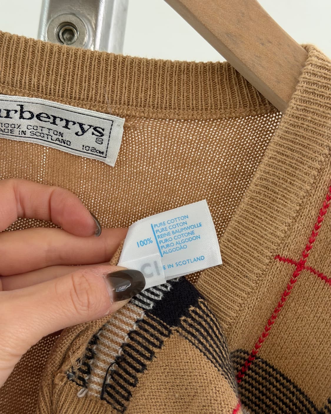 Burberry 버버리 노바체크 브이넥 니트 상품이미지7