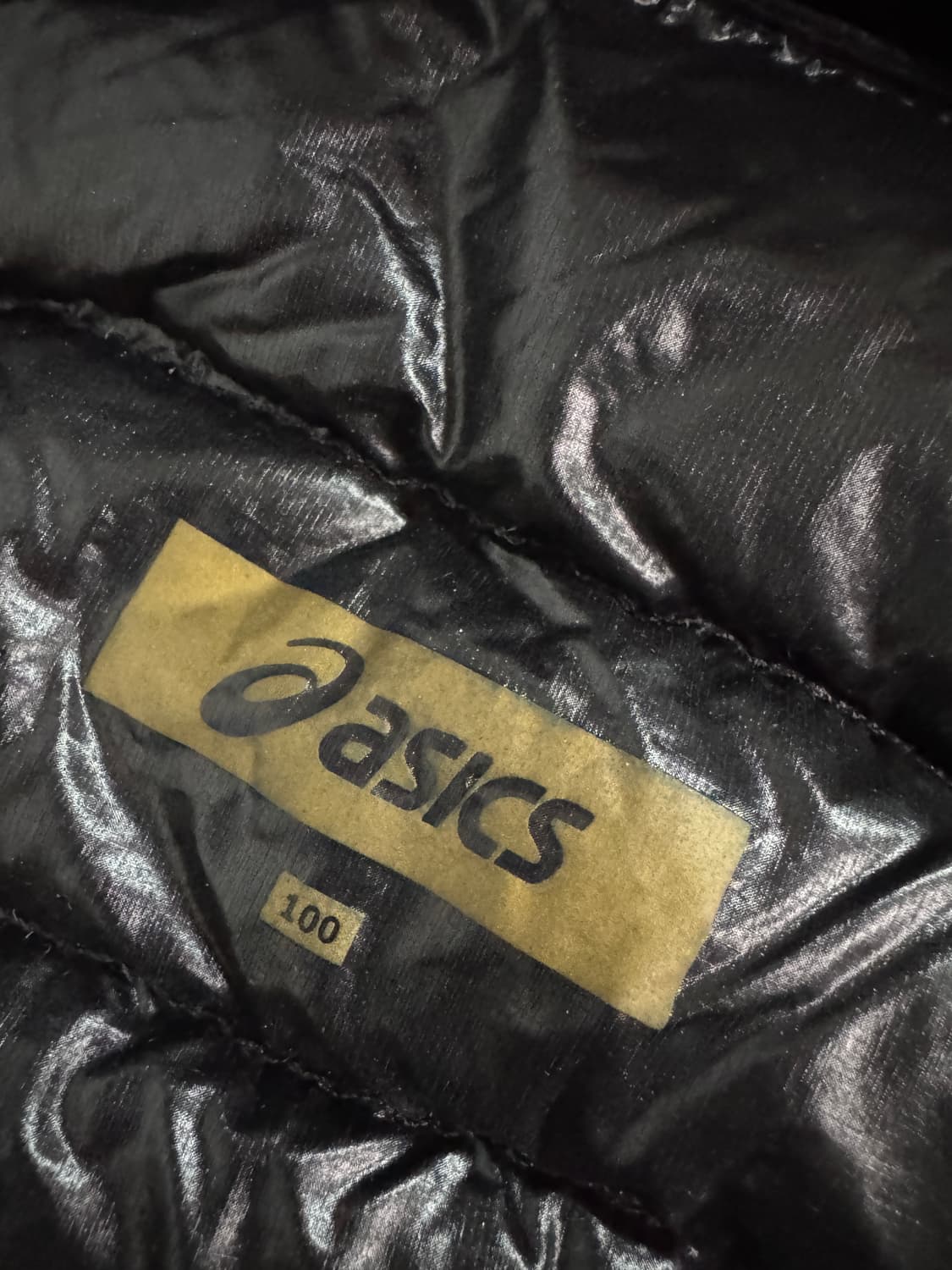 아식스 구스다운 경량 패딩 자켓 L 블랙 상품이미지4