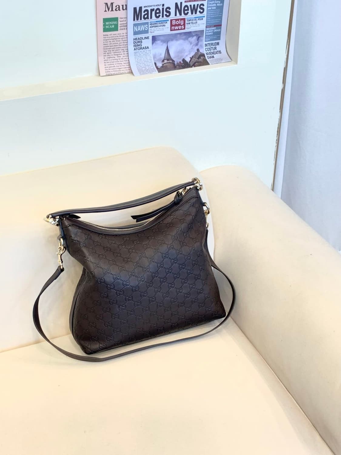 구찌 시마 레더 호보백 (정품) 상품이미지1