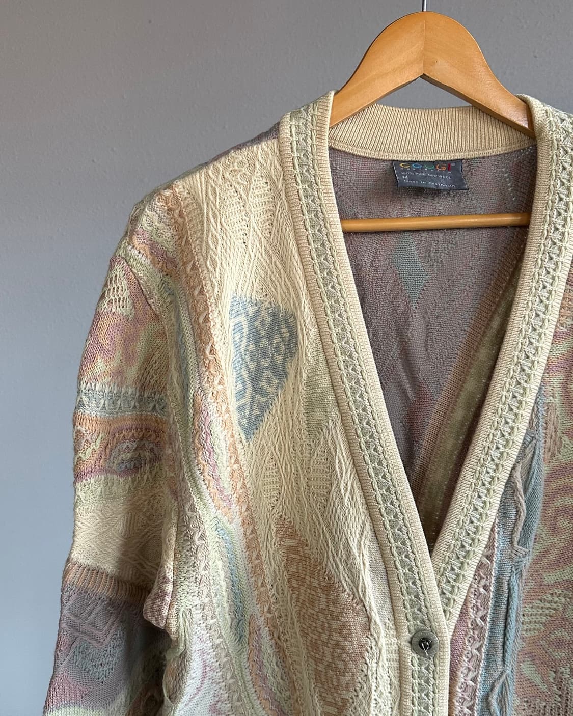 [M]쿠지 COOGI 케이블 니트 가디건 상품이미지2