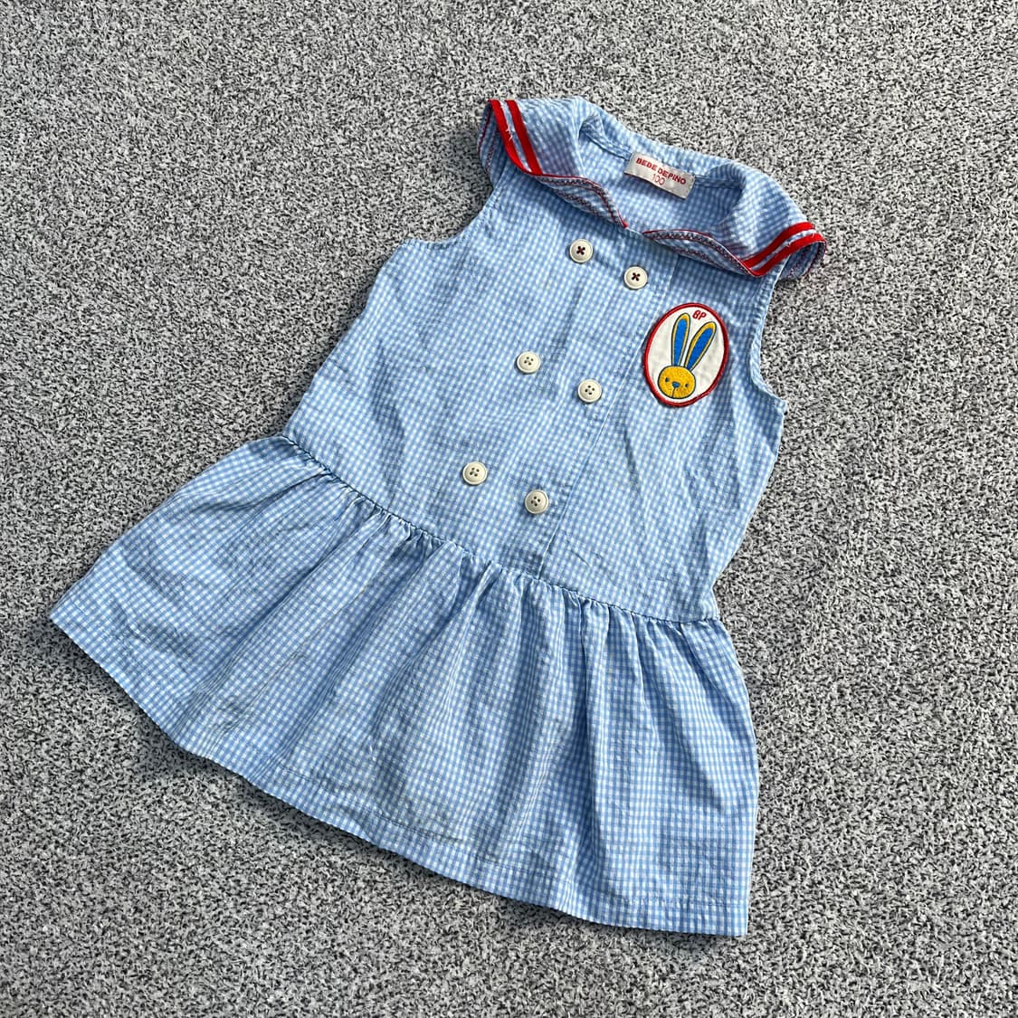 100 베베드피노 키즈 체크 원피스 0403M 상품이미지1