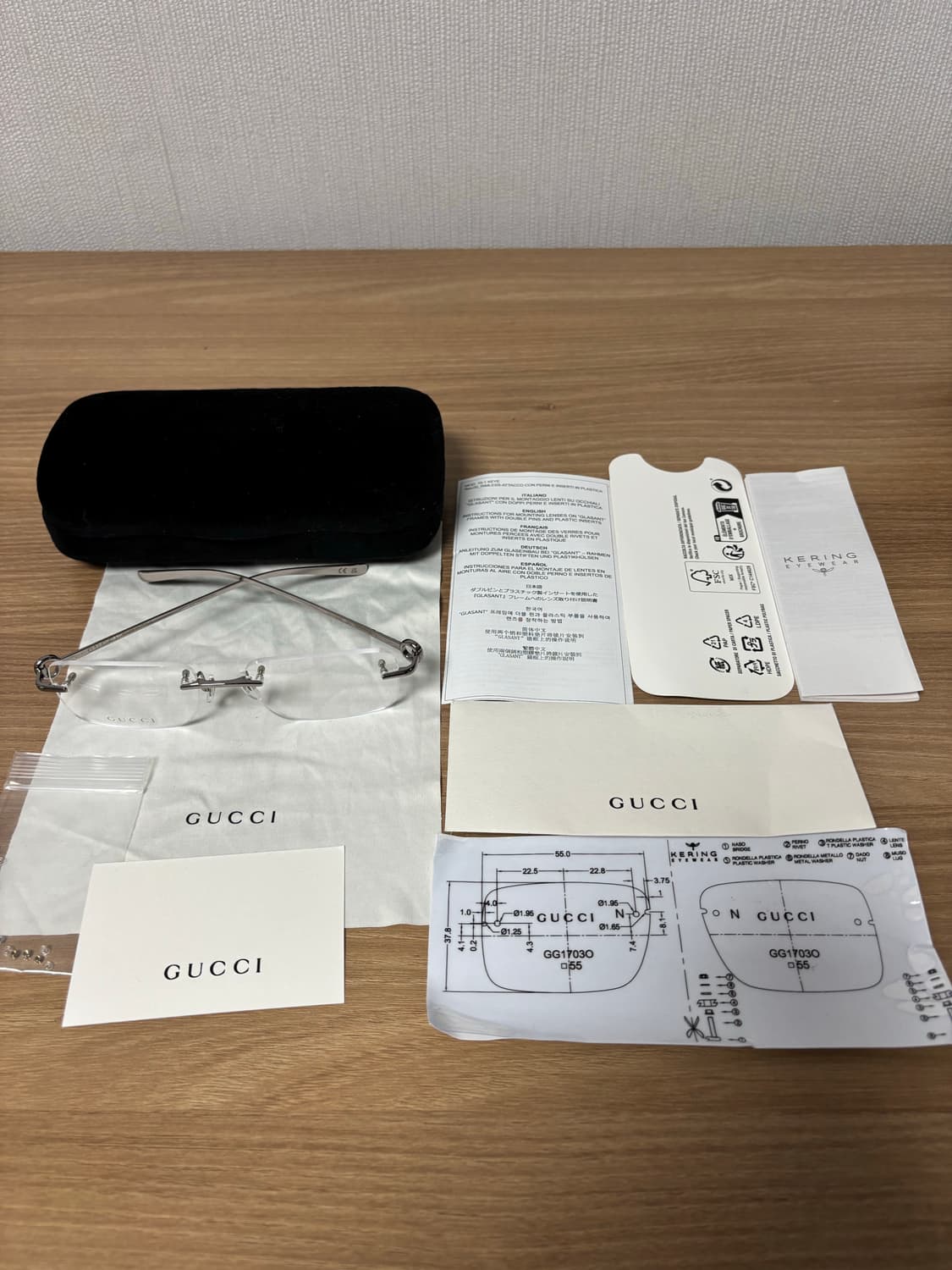 구찌 실버 무테 안경 GG1703O GUCCI 상품이미지9