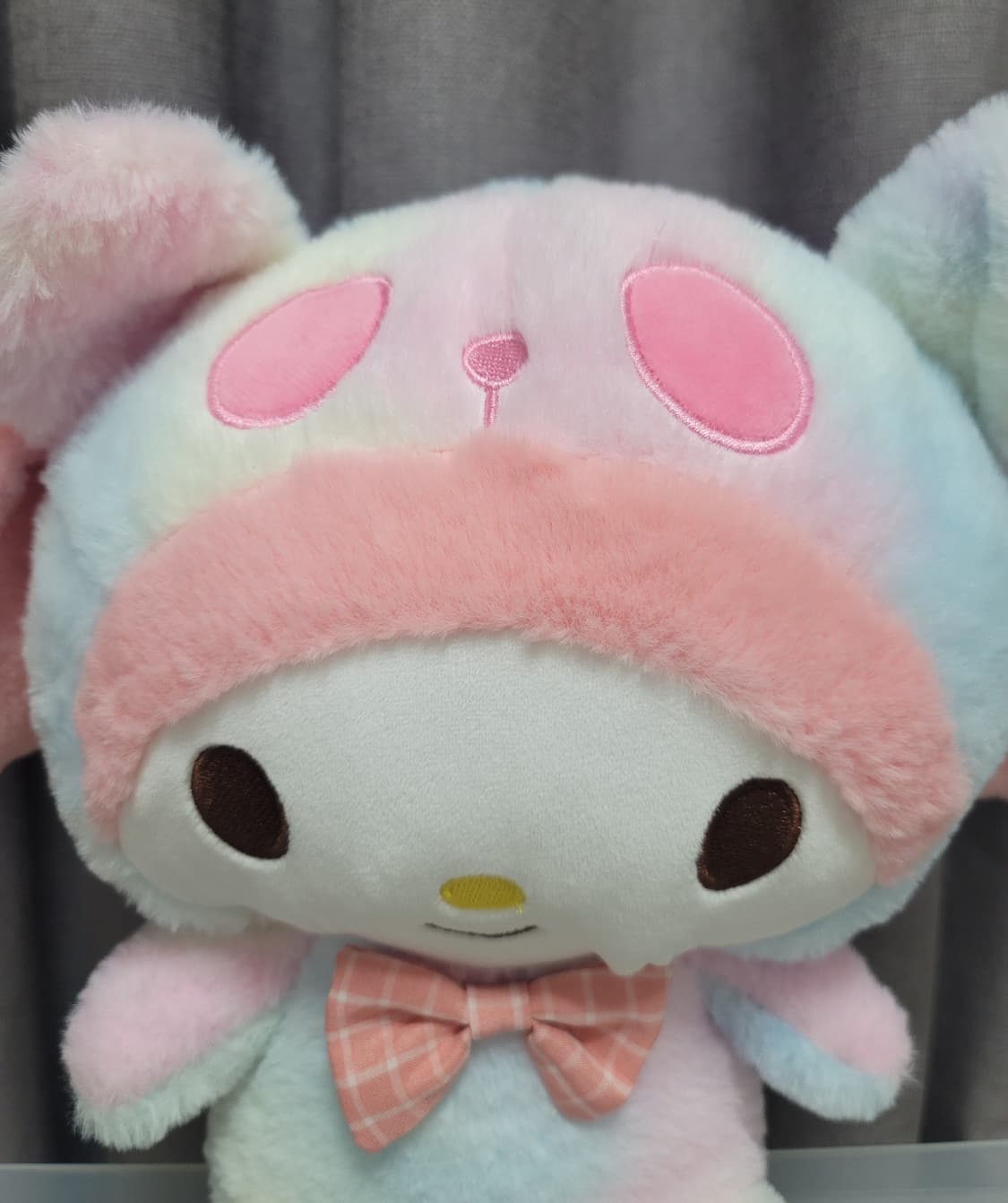 산리오 마이멜로디 판다 인형 중형 레인보우 그라데이션 봉제인형 뽑기 상품이미지3