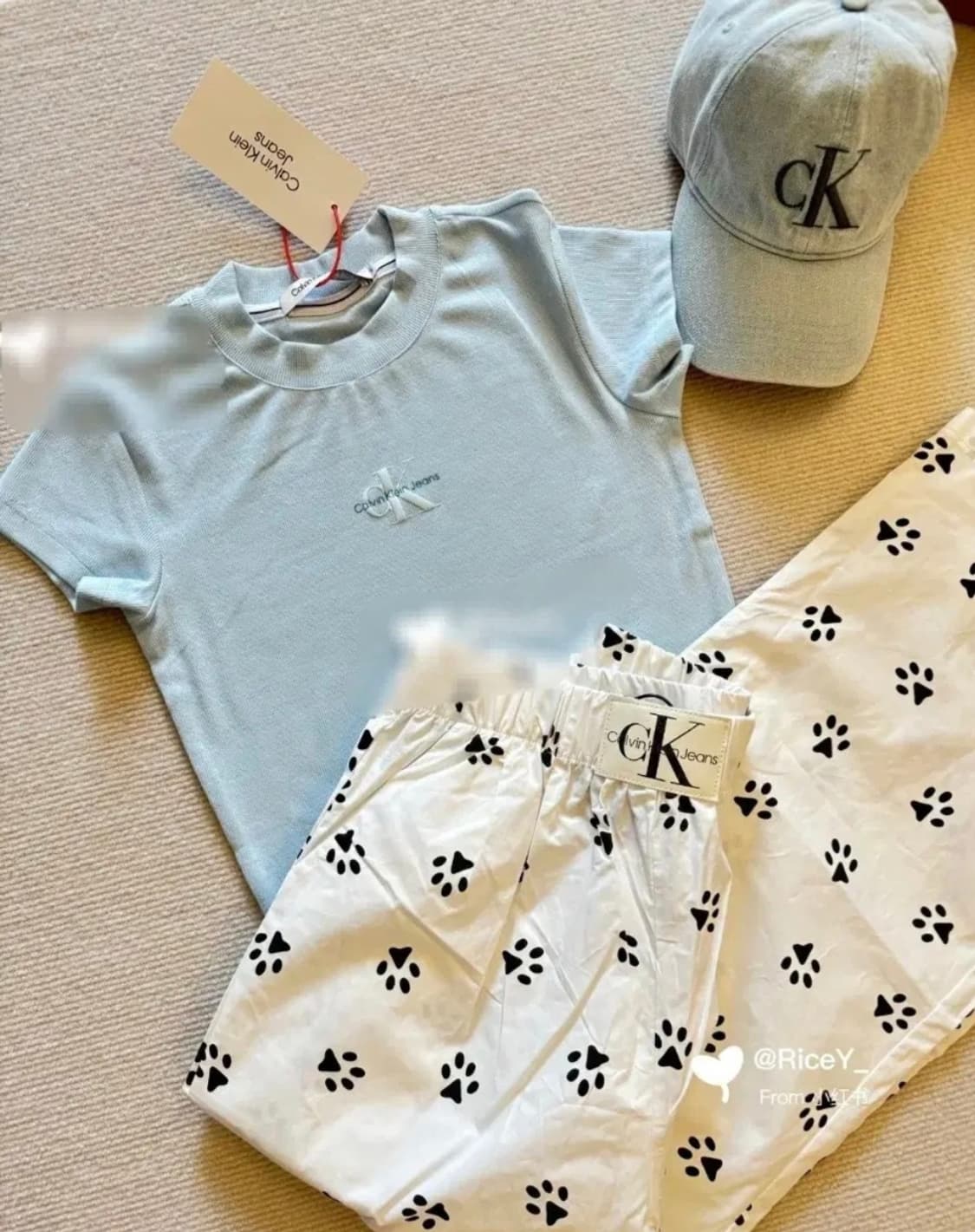 연청 라이트데님 CK 캘빈클라인 레터링 데님 볼캡 모자 상품이미지3