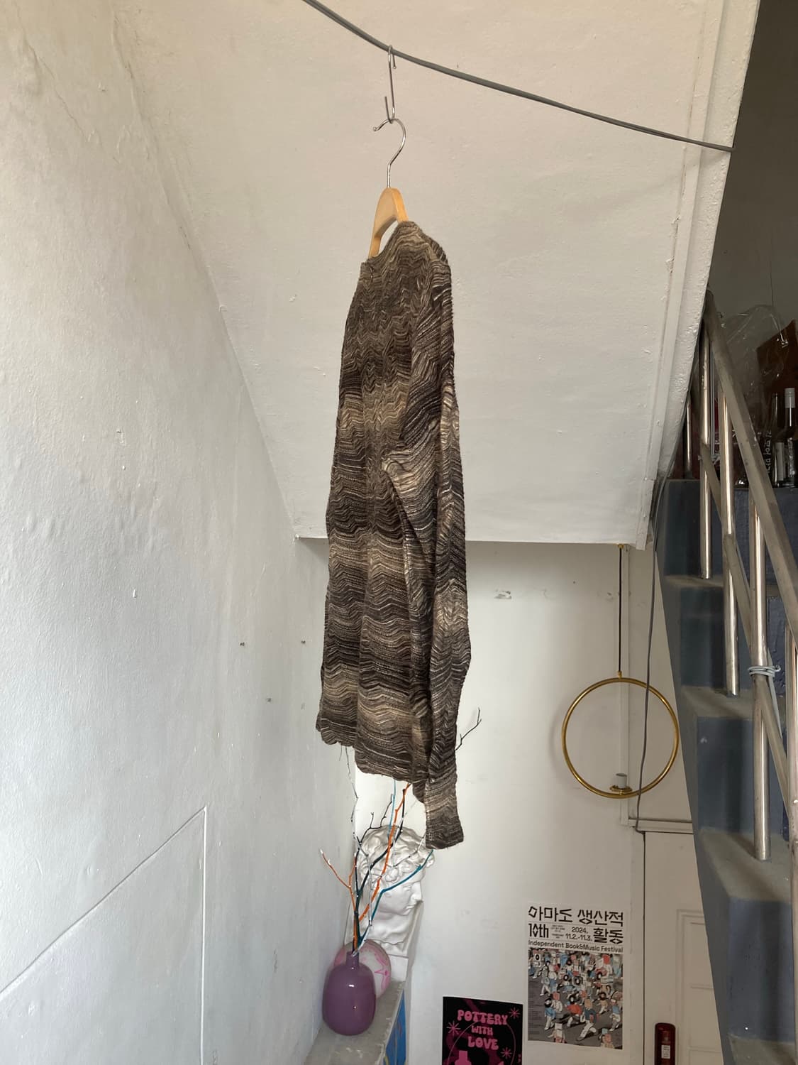 Y2K 웨스턴 케이블 니트 블라우스 상품이미지7