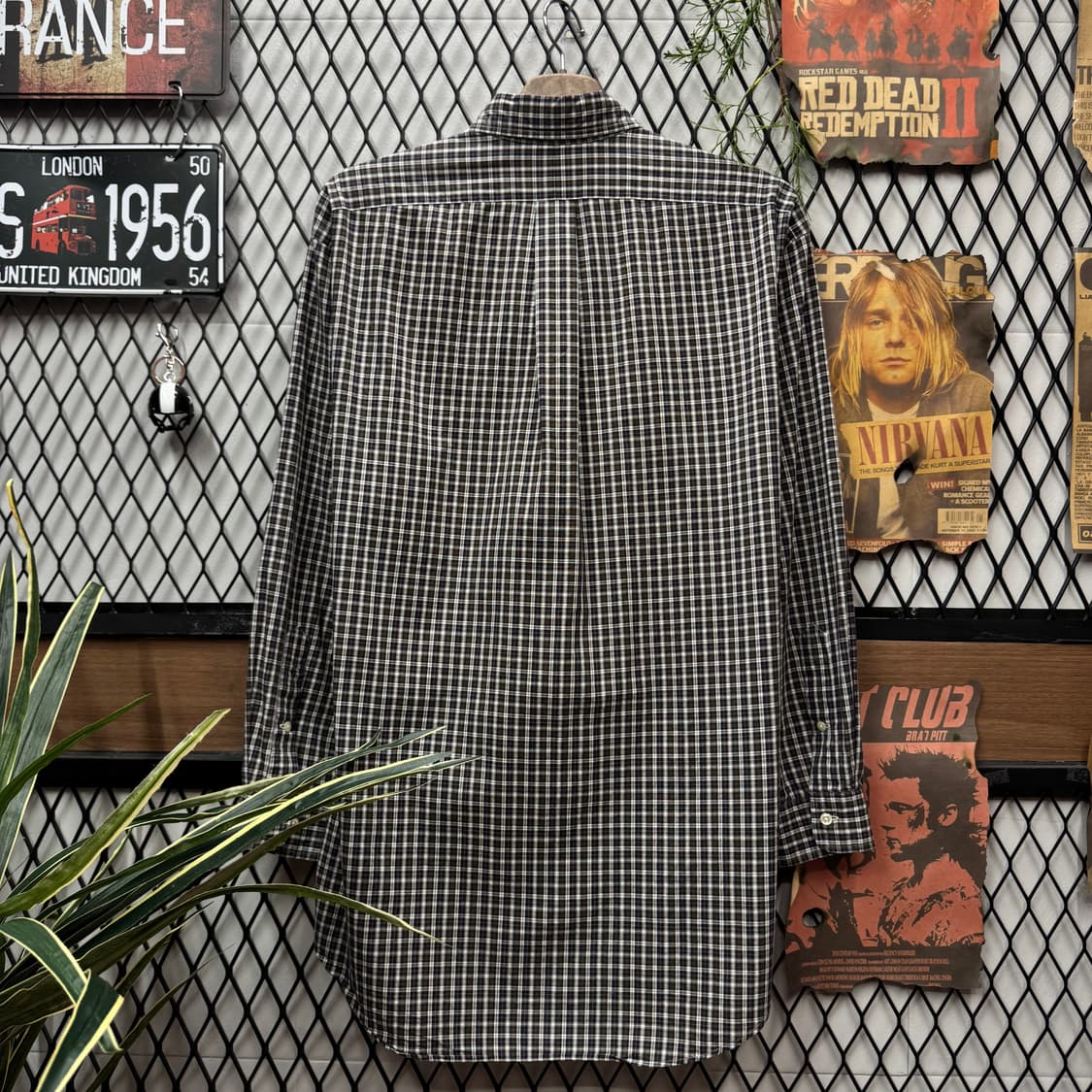 폴로 랄프로렌 긴팔 체크 셔츠 블랙 포니 로고 포인트 블랙 상품이미지2