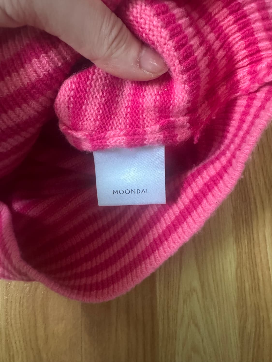 moondal 문달 스트라이프 니트 핑크 상품이미지4