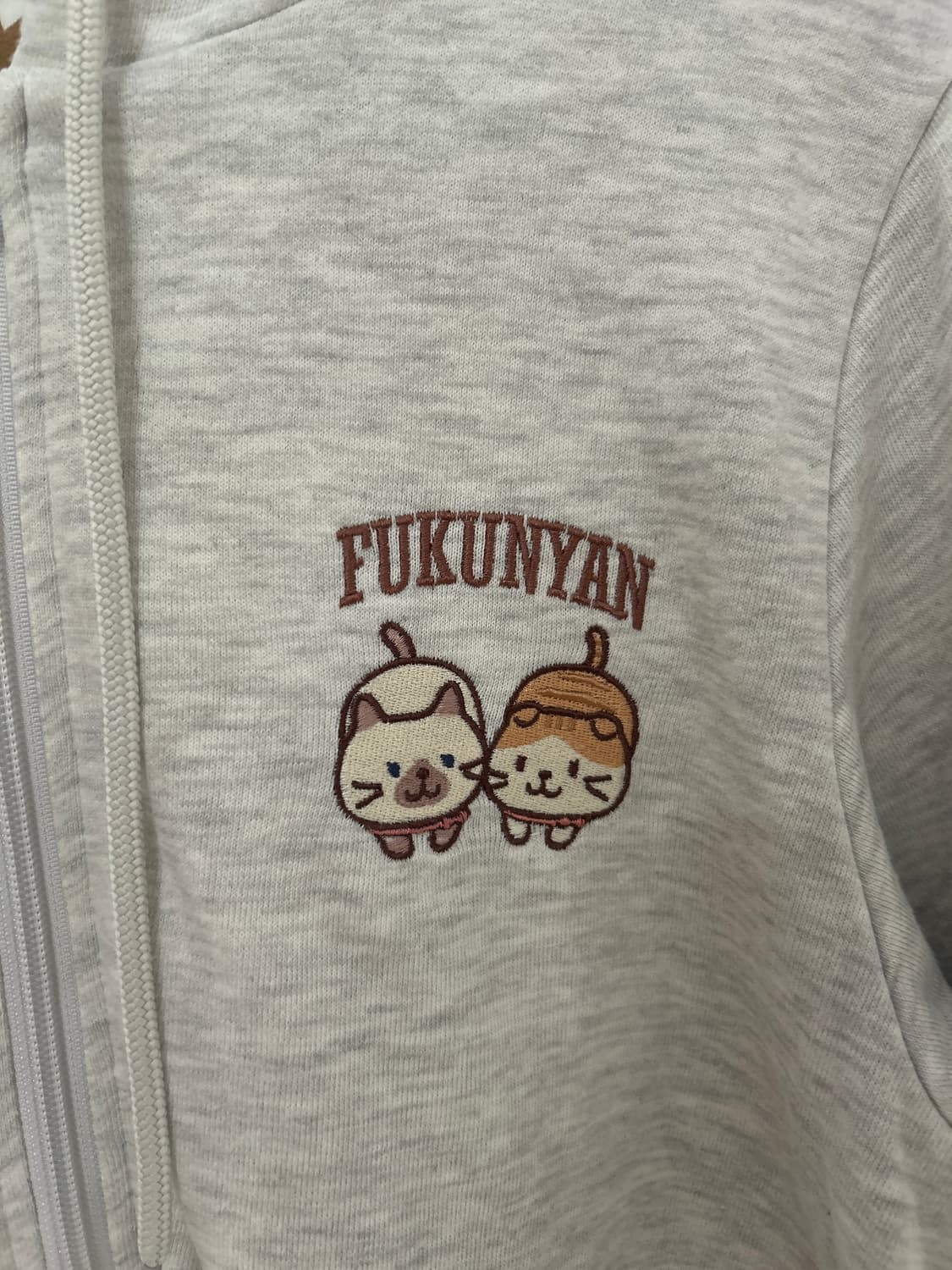 고양이 자수 후드집업 상품이미지2