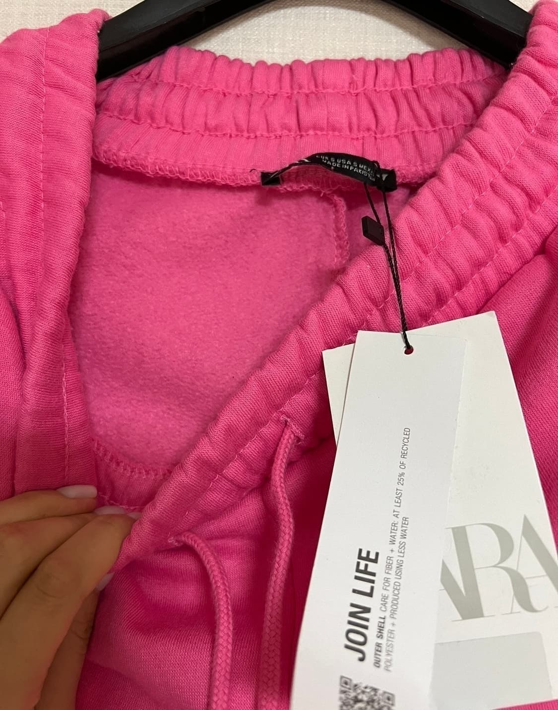 ZARA 자라 기모 조거 팬츠 핑크, 자라 기모 밴딩 팬츠 상품이미지9
