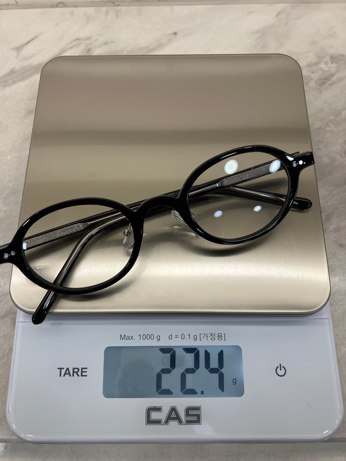 B63 HL 유광 블랙 오벌 슬림 뿔테 안경7668 상품이미지8