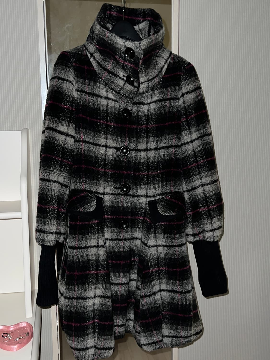 lovely check wool coat 상품이미지7