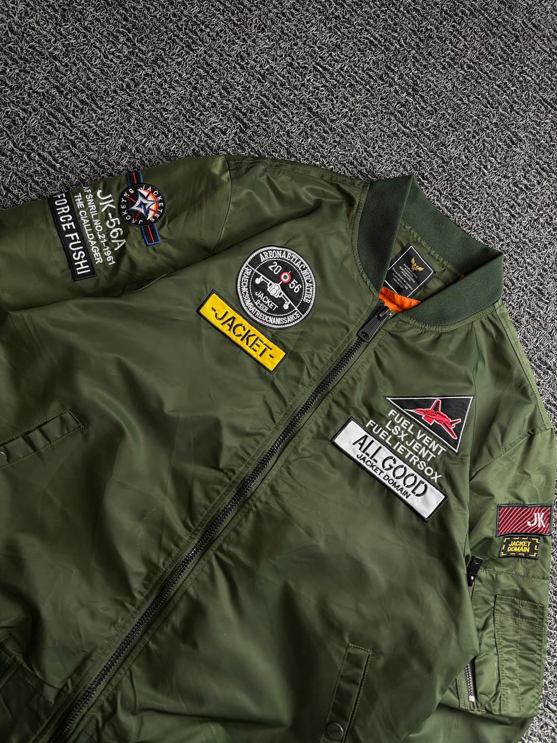 Us빈티지 ma-1 밀리터리 패치디테일 봄버 자켓 3723 상품이미지3