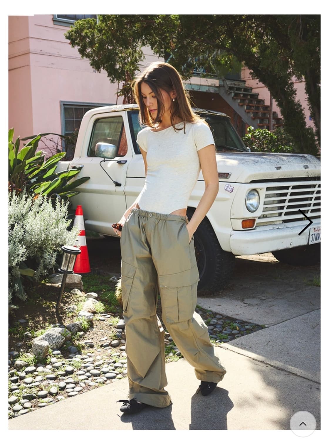 as if calie PARACHUTE CARGO PANTS KHAKI 상품이미지1
