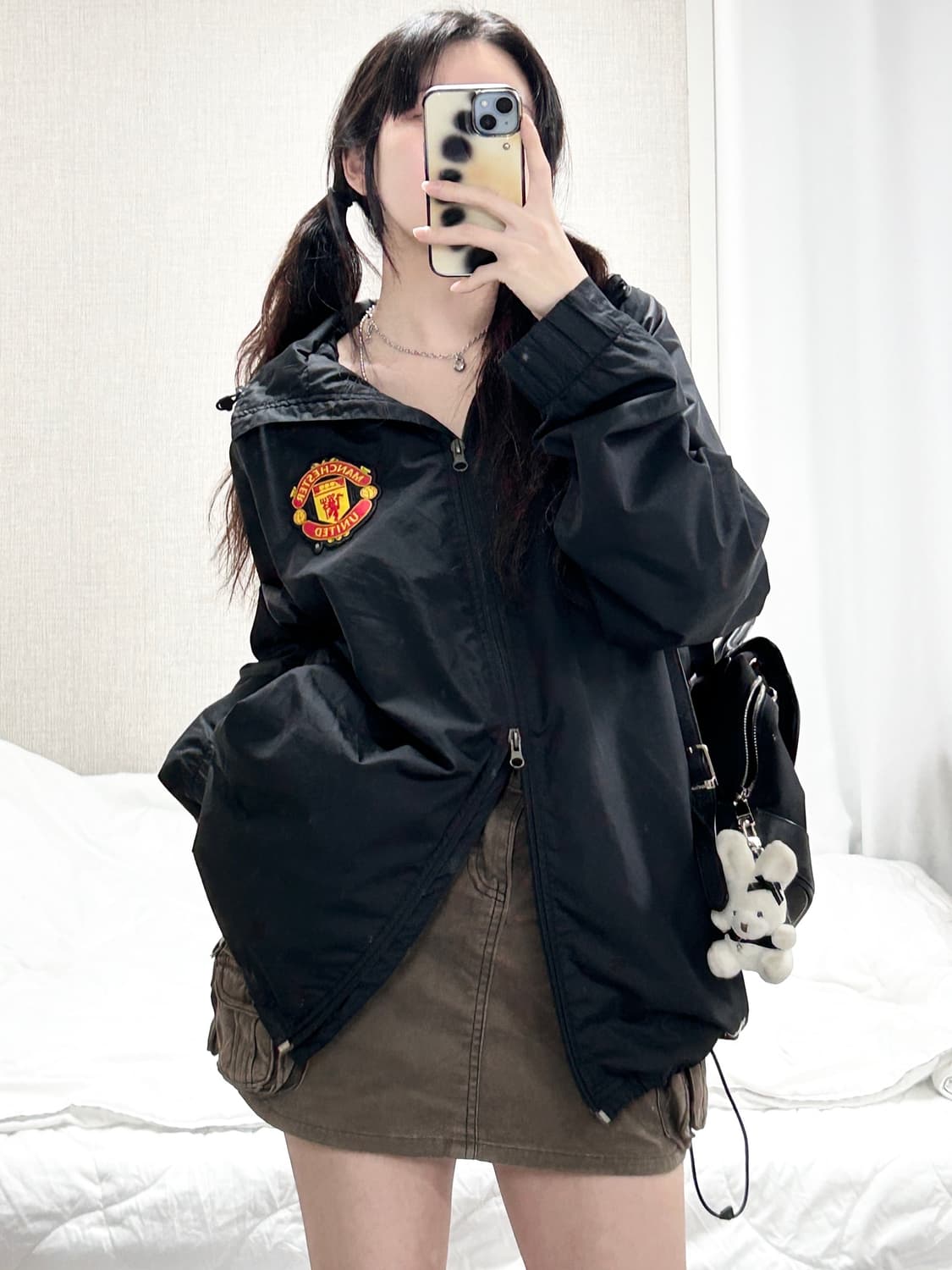 나이키 맨유 투웨이 블랙 바람막이 상품이미지4