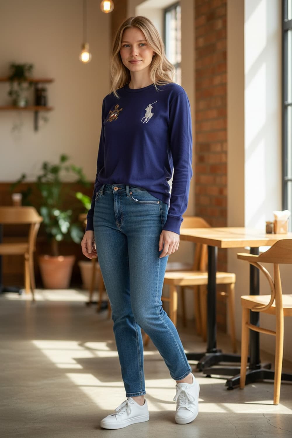 폴로 랄프로렌  블루 빅포니 프랑스 롱슬리브 14-16 상품이미지1