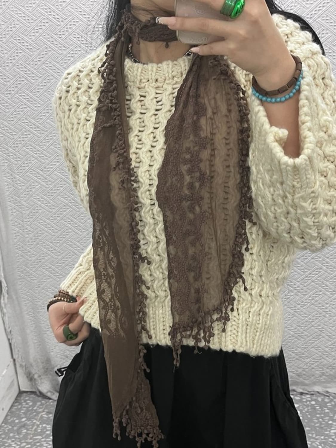 빈티지 오리엔탈 보헤미안 페어리 시어 스카프 C08196 상품이미지1