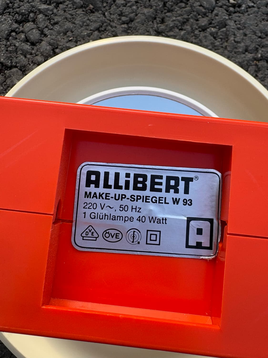 70s 빈티지 Allibert 알리버트 테이블 조명 거울 상품이미지5