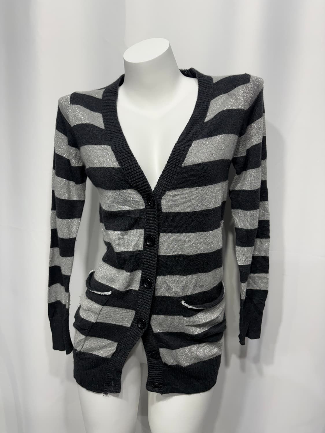 🎸블랙&그레이 스트라이프 가디건🎸 상품이미지6
