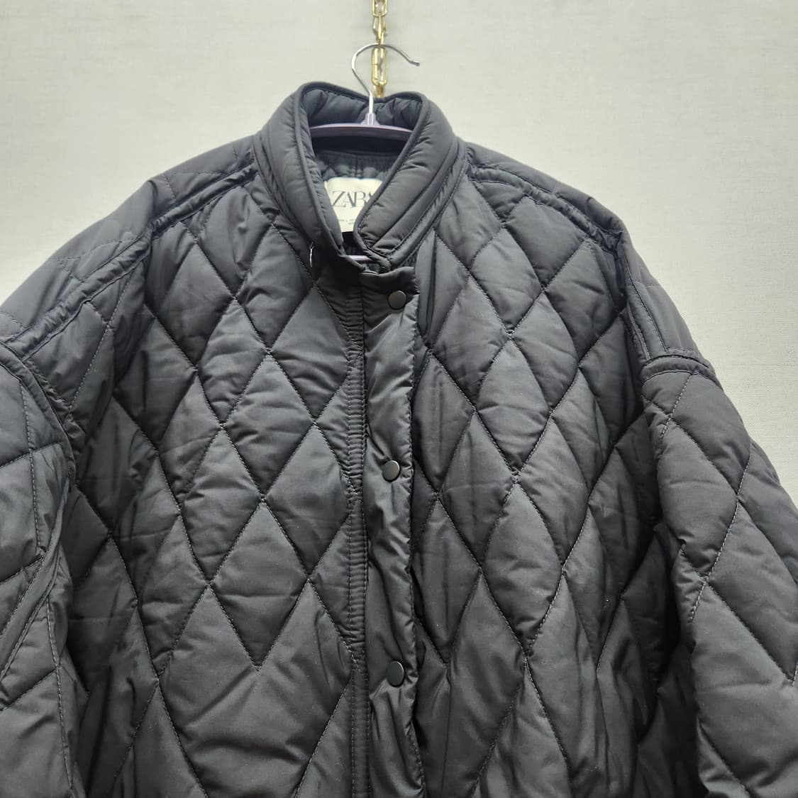 자라 다이아몬드 퀄팅 경량 스트링 자켓 L(XL) 상품이미지2