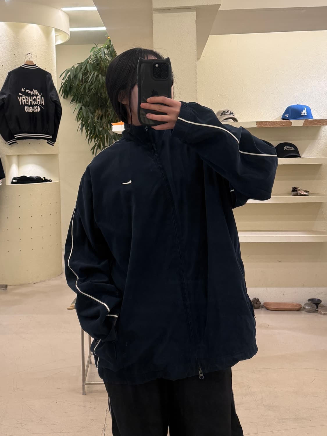 나이키 네이비 미니 스우시 트랙 자켓 U174 상품이미지1