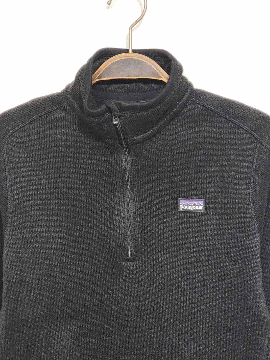 (S) 파타고니아 반집업 티셔츠 블랙 기모 긴팔티 아웃도어  상품이미지2