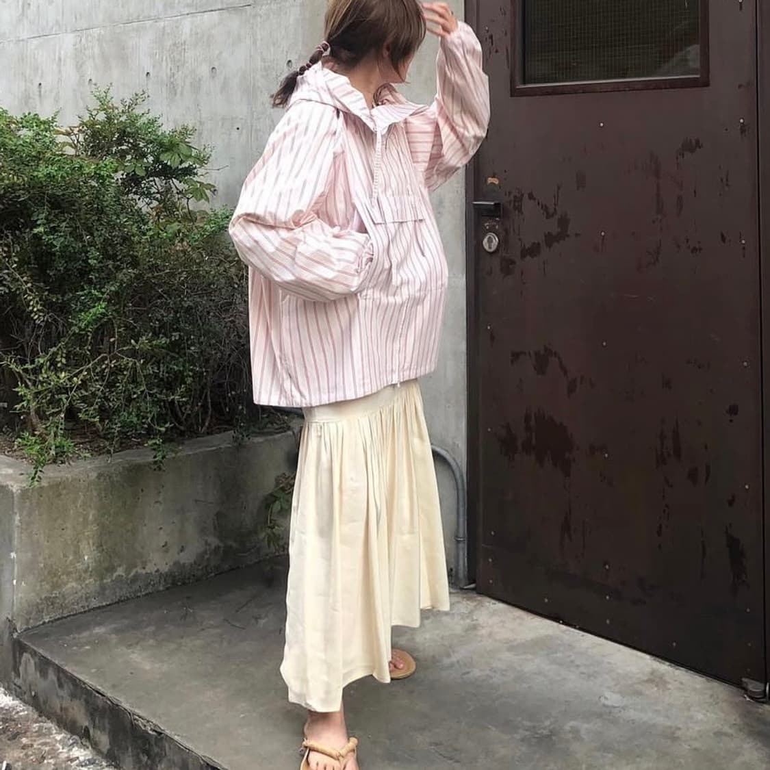 unused 언유즈드 stripe pullover jacket 상품이미지2