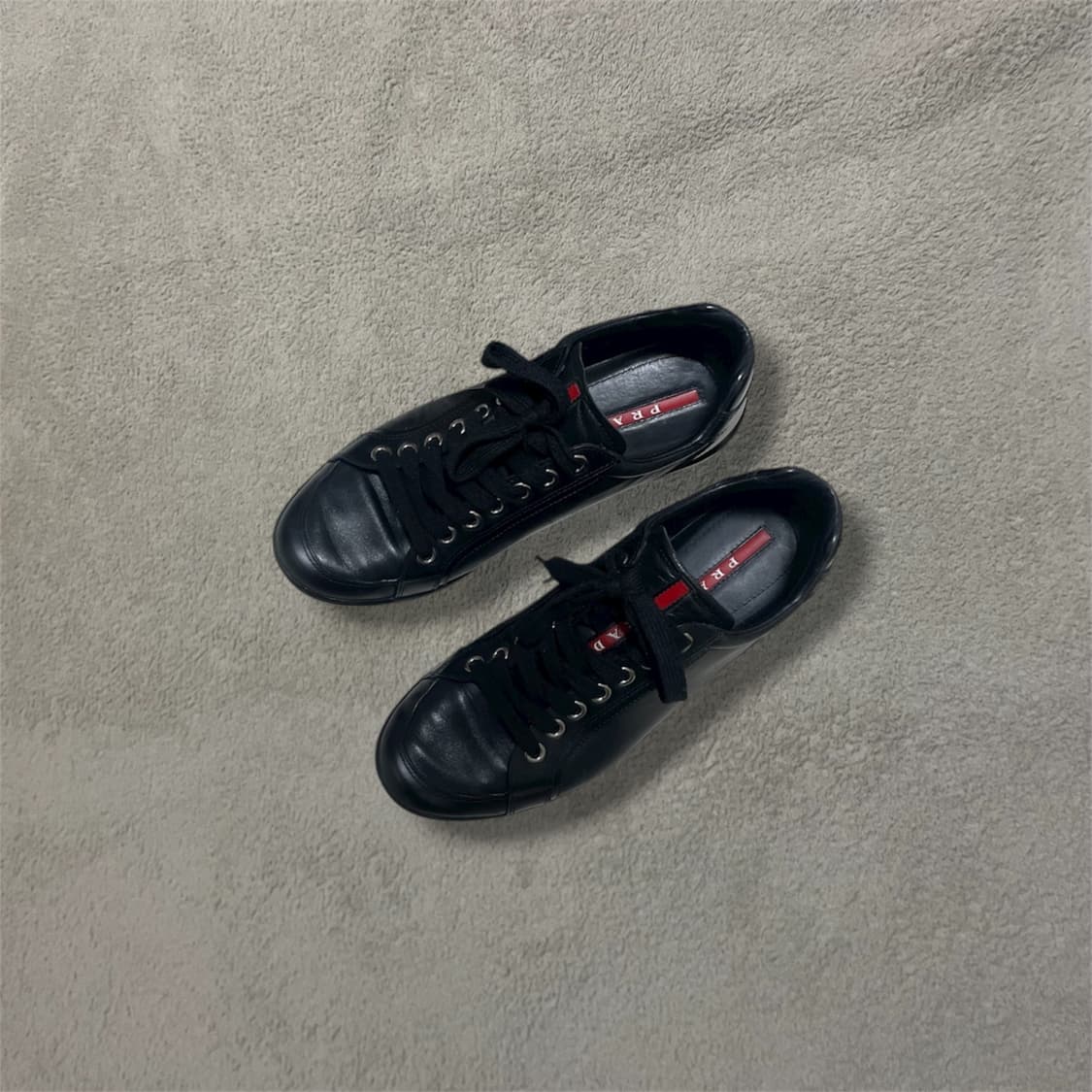 [43] 프라다 스포츠 블랙 레더 레이스업 스니커즈 상품이미지2