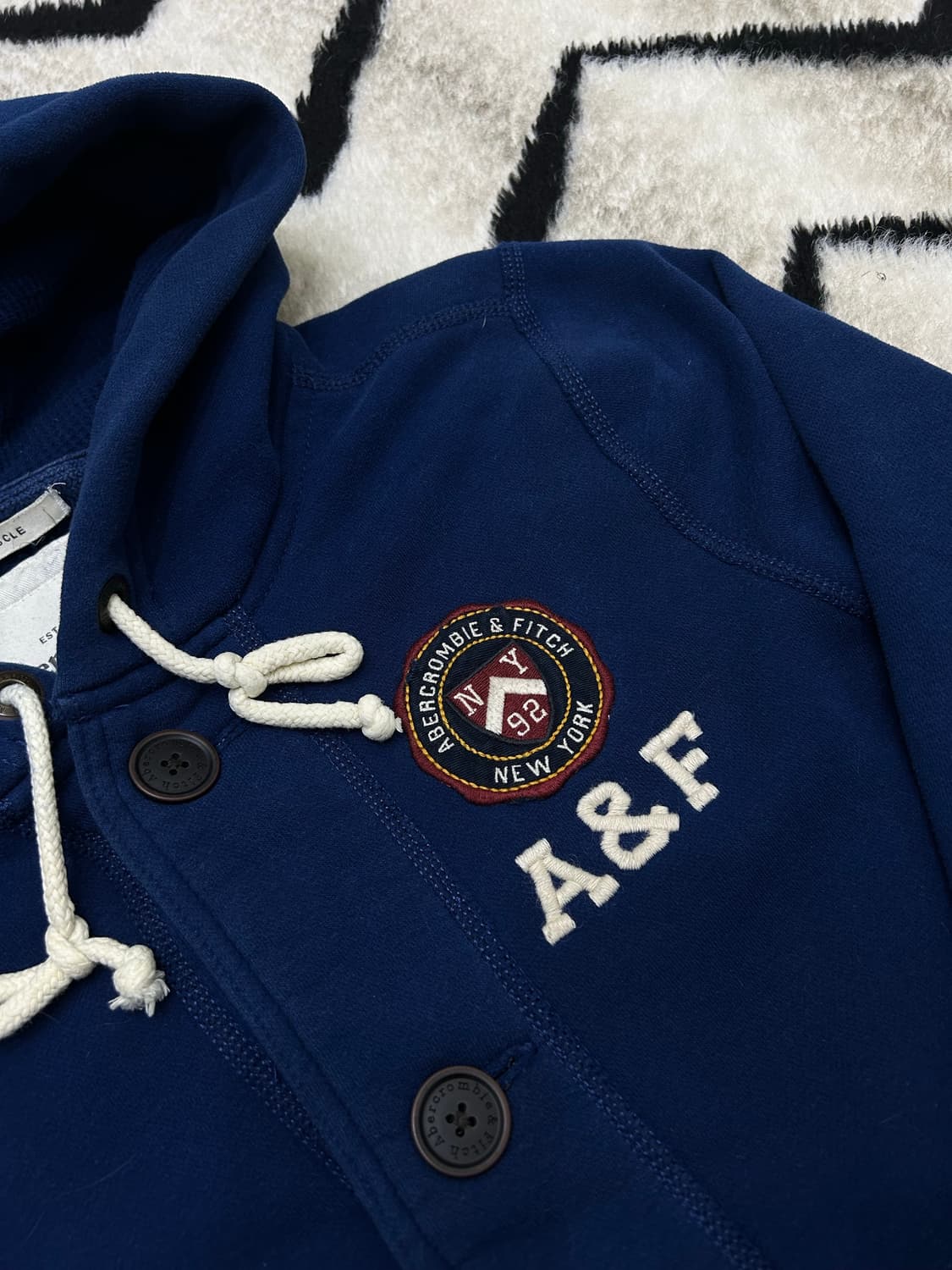 [S]아베크롬비 후드집업 자켓/블루네이비/기모 상품이미지1