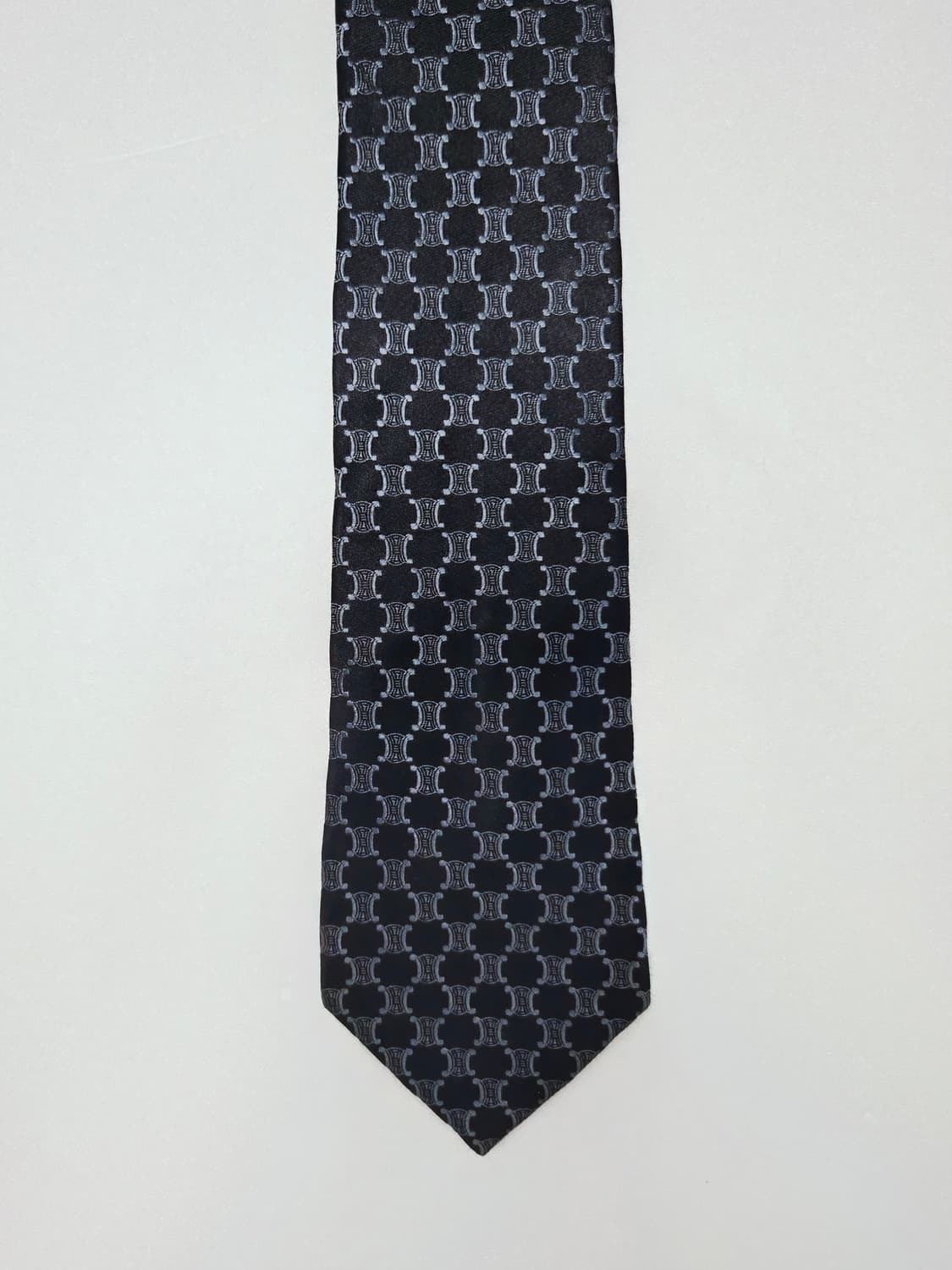 셀린느 트리오페 블랙 실크 넥타이 상품이미지3