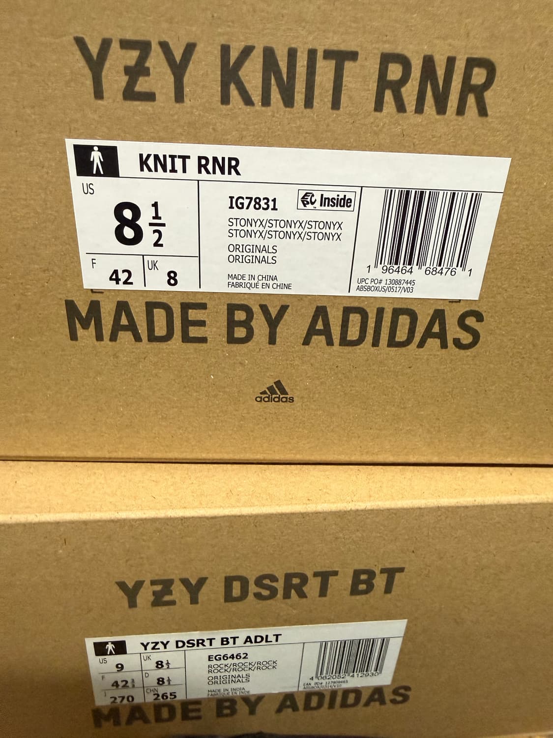 이지 니트 러너 yeezy 스톤 오닉스 265 상품이미지2