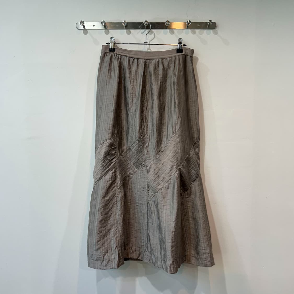 뮤트그레이 패턴 롱 스커트 상품이미지3