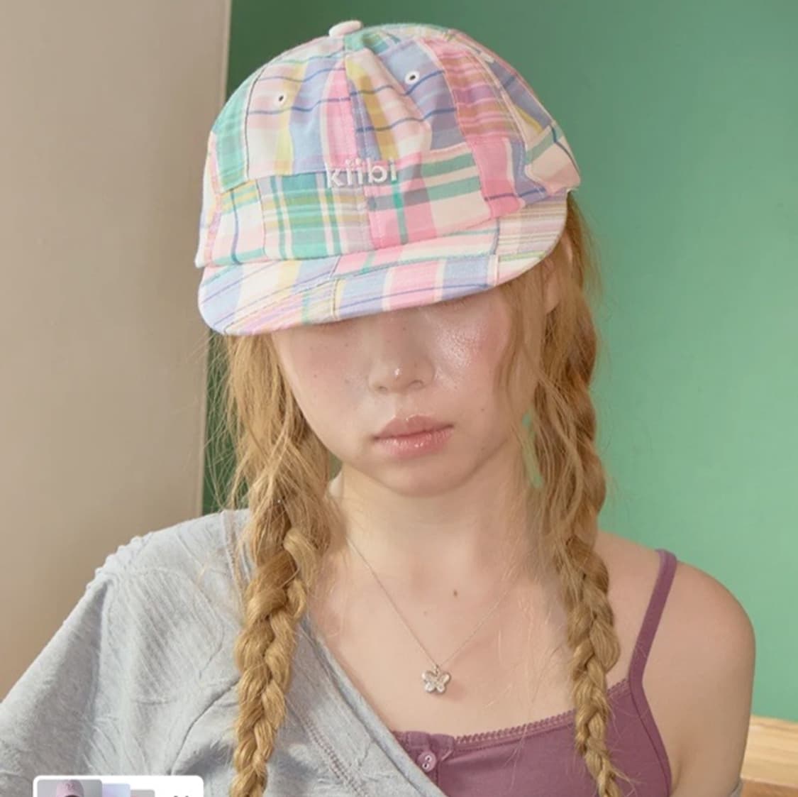 Kiibi vintage patchwork cap pink 상품이미지1