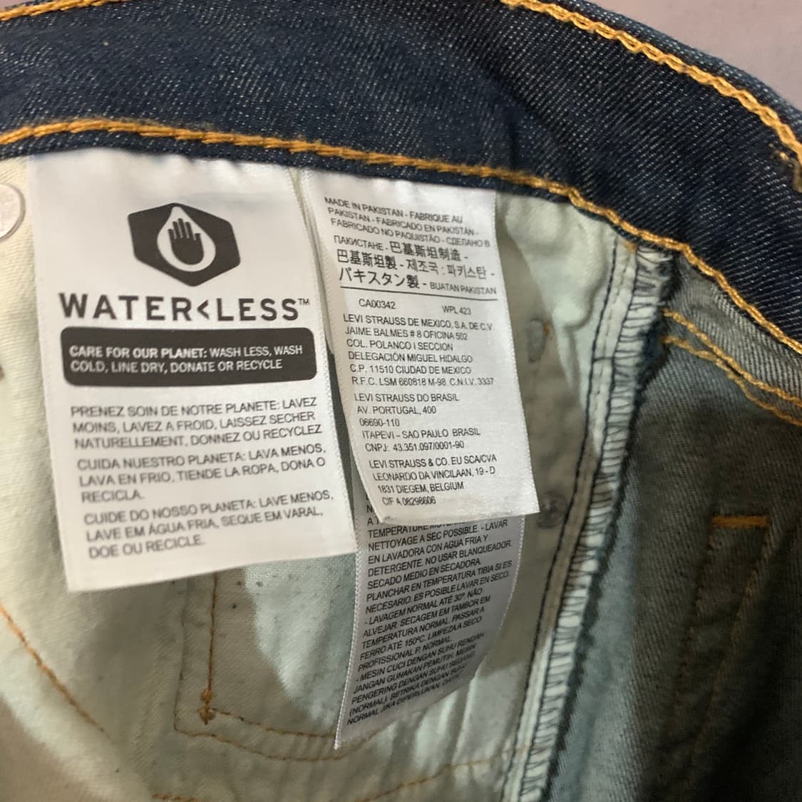 31인치 리바이스 510 진청 워싱 스판 데님 청바지 상품이미지4