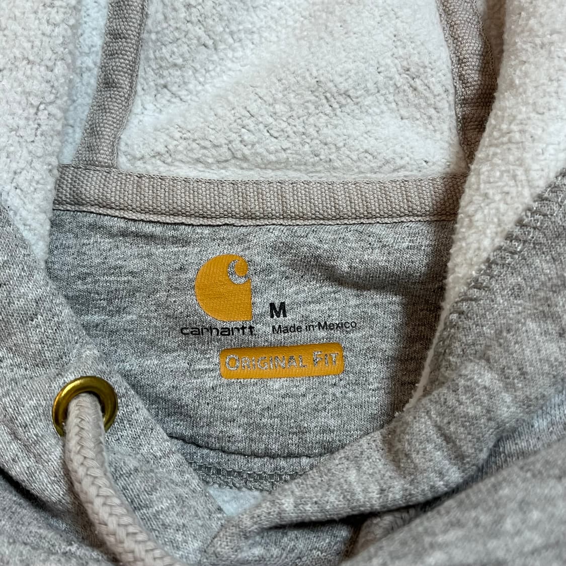 [정품] 칼하트 그레이 오리지널핏 기모 후드티 [ M ] 상품이미지4