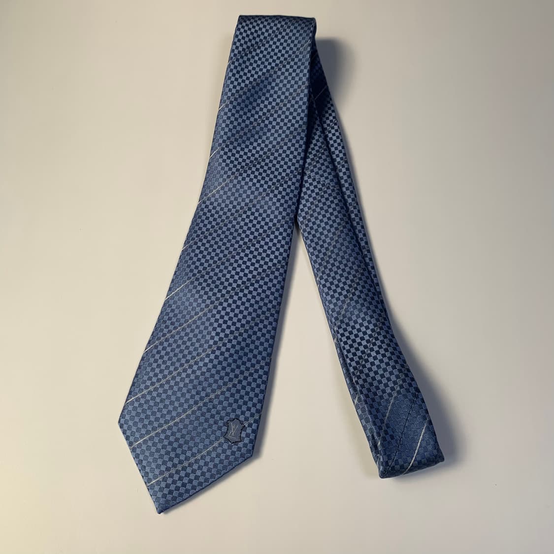 루이비통 스몰다미에 스트라이프 명품넥타이 A+등급 8.7cm 상품이미지8