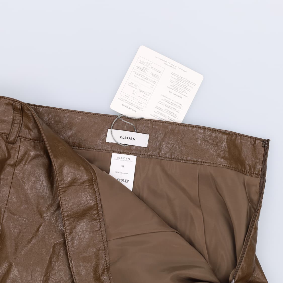 [38] 새상품 엘보른 여성 레더스커트 0105H2 상품이미지3