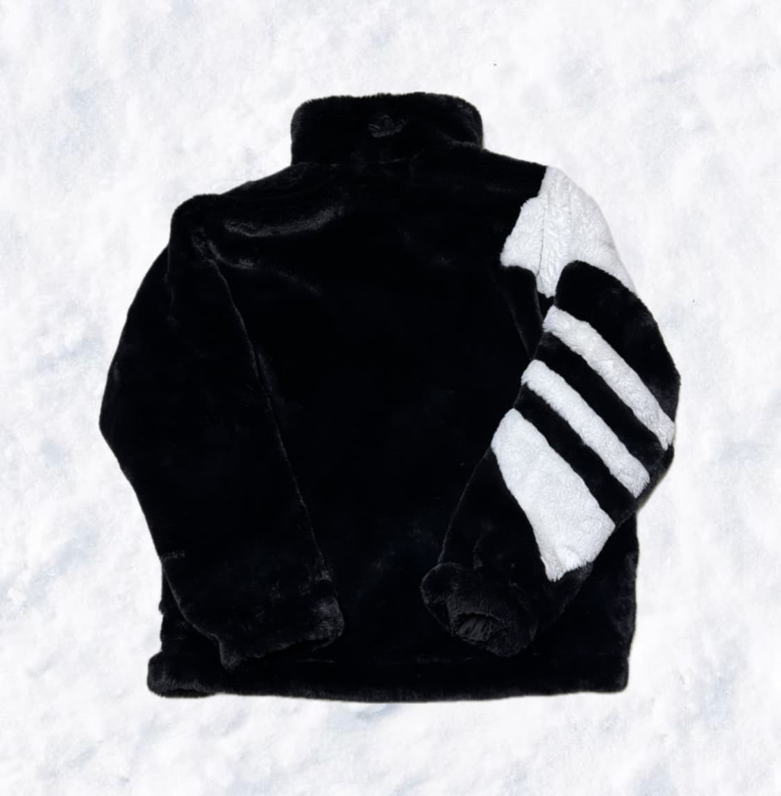 아디다스 빅 트레포일 블랙 쉐르파 퍼자켓 상품이미지2