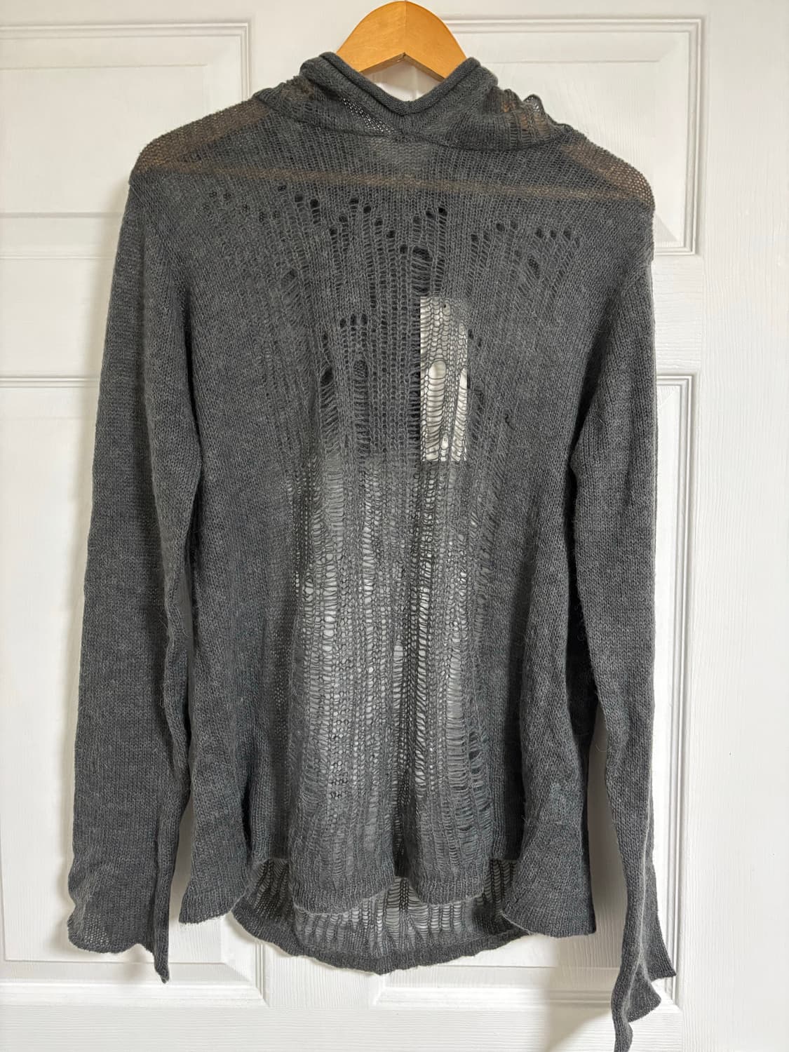 Blackmerle distressed alpaca hood knit 상품이미지2