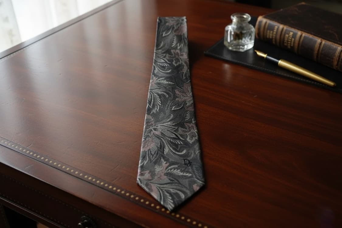 [Dior 자수로고] 크리스찬 디올 몬슈 실크 자가드 빈티지 넥타이 상품이미지5