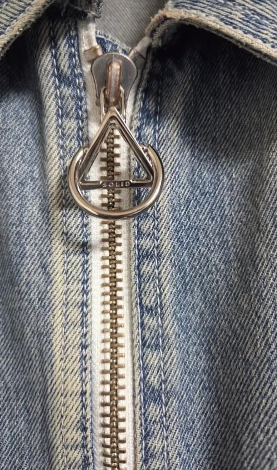 50) 솔리드옴므 23ss 블루 데님 집업 봄버 자켓 상품이미지5