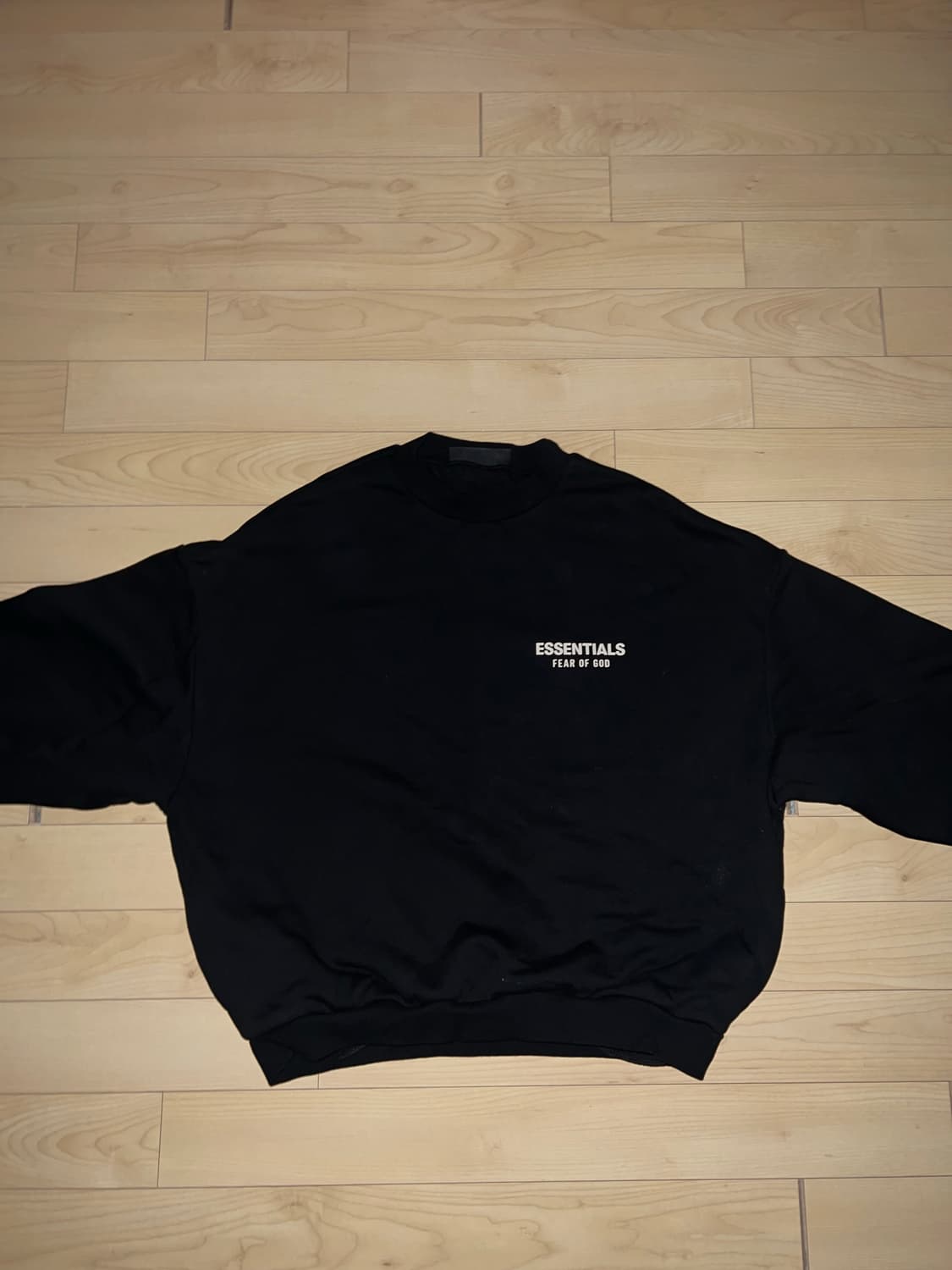 피오갓 에센셜 맨투맨 플리스 크루넥 블랙 - 24FW 상품이미지2