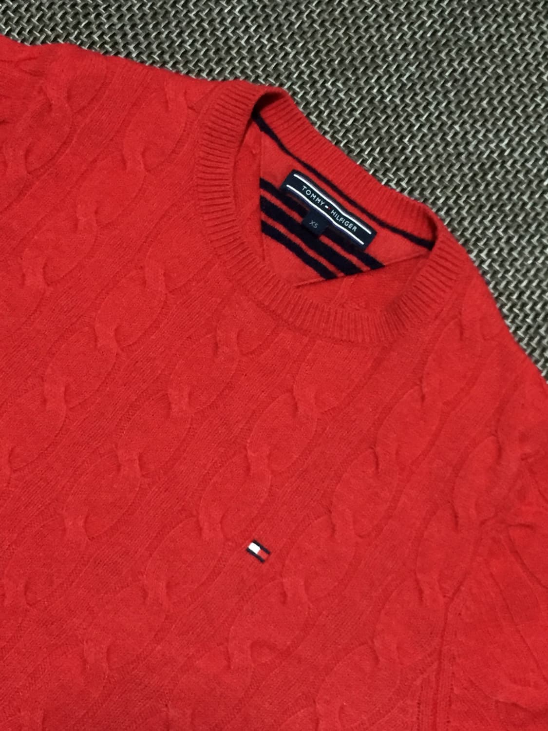 타미힐피거 레드 케이블 니트 상품이미지1