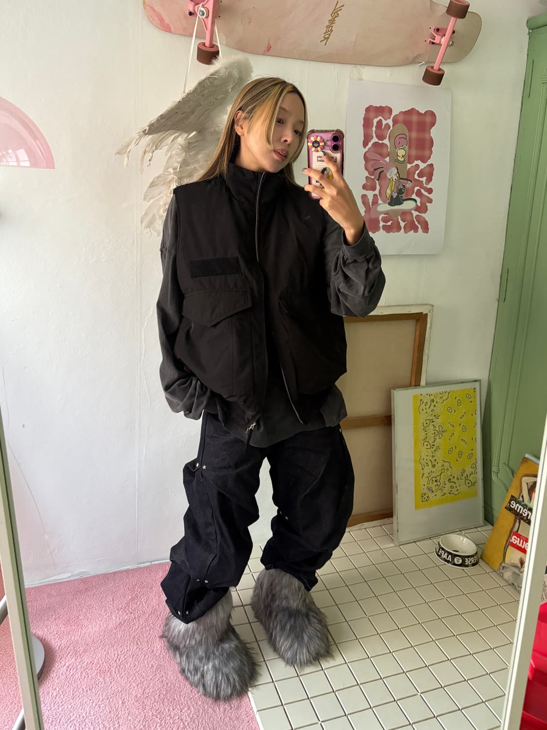 밀리터리베스트 (블랙 ) 상품이미지4