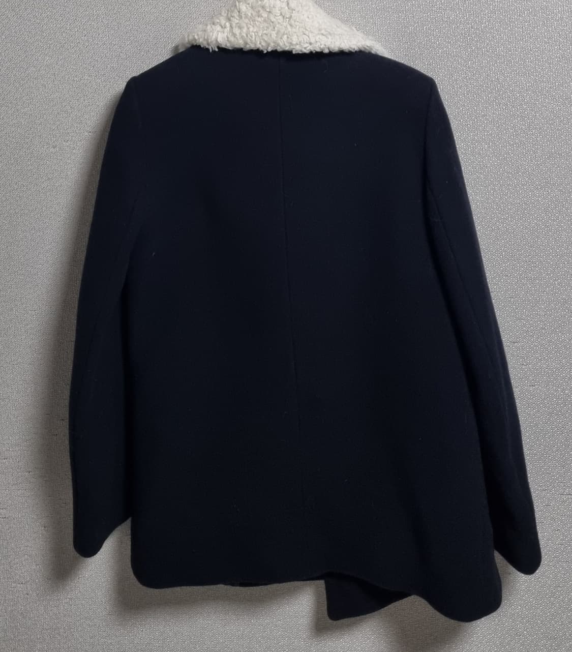 XS (44) 산드로 네이비 울혼방 반코트 상품이미지2